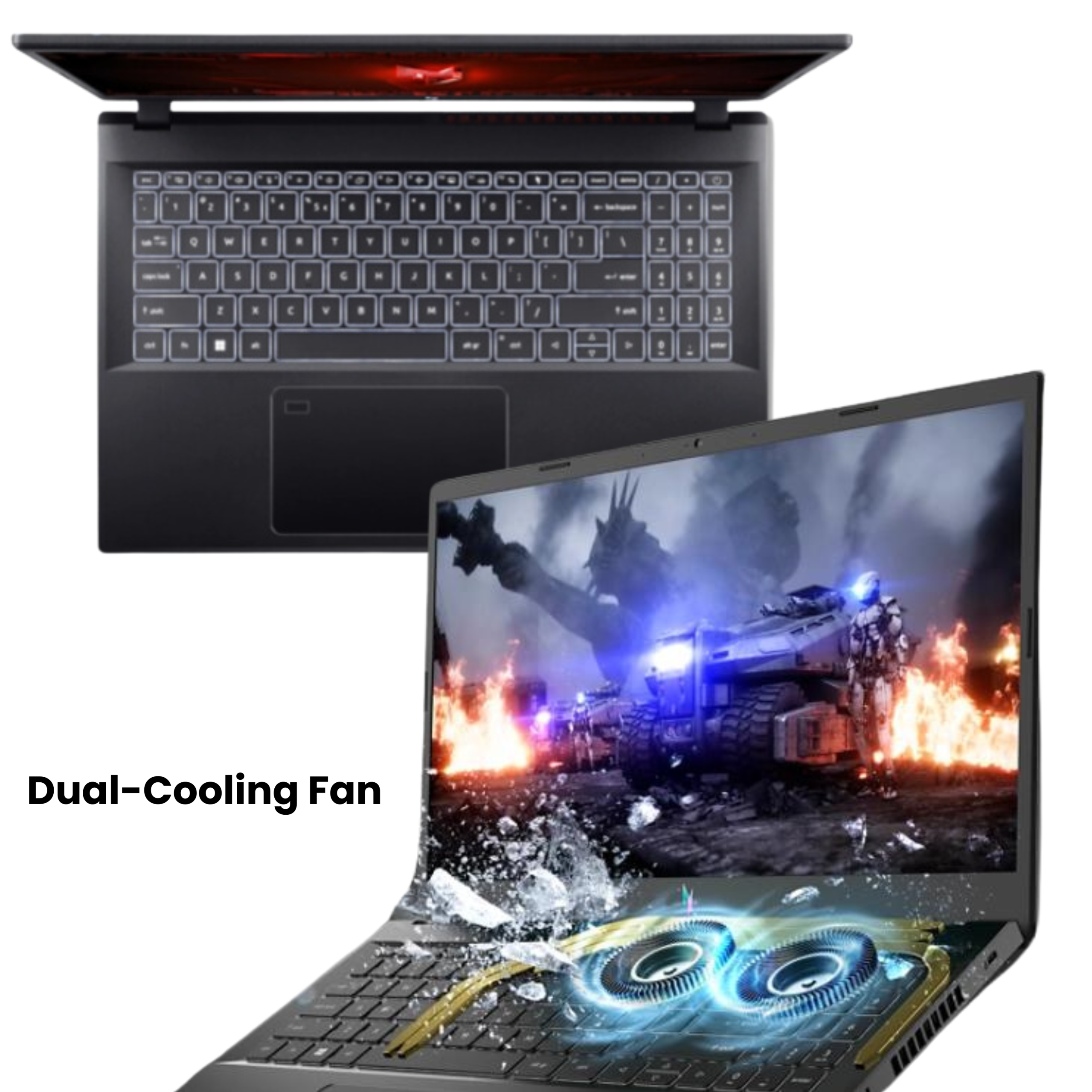 Laptop ACER NITRO V 15-901S Gaming Black - Core i9-13900H RAM 16GB SSD 512GB VGA NVIDIA RTX4060 GARANSI 2 Tahun - Gambar 2
