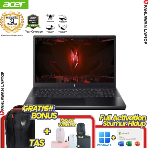Laptop ACER NITRO V5 AN515-542G Gaming Black - Core i5-13420H VGA NVIDIA RTX2050 GARANSI 2 Tahun