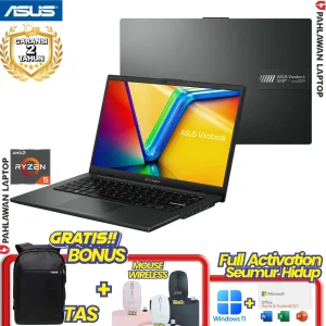 ASUS VivoBook Go 14 E1404FA-FHD554 Ryzen 5 7520H RAM 8 GB SSD 512 GB Black GARANSI 2 Tahun
