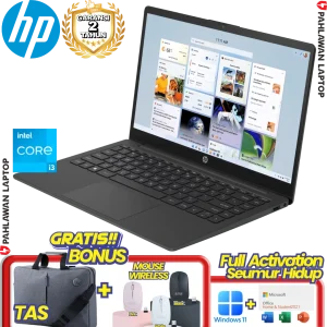 Laptop HP 14-EP0090TU Core i3-N305 RAM 8GB SSD 512 GB Black GARANSI 2 Tahun