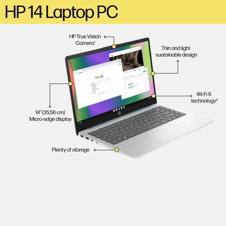 Laptop HP 14-EP0002TU Core i5-1335U RAM 8GB SSD 512 GB Blue GARANSI 2 Tahun - Gambar 5