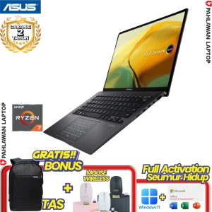 ASUS ZenBook UM3402YA-OLEDS551 TouchScreen Ryzen 5 5625U RAM 8 GB SSD 512GB Black GARANSI 2 Tahun