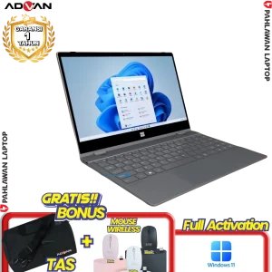 Laptop ADVAN 360 Stylus 2in1 Touchscreen Grey - Core i5 -1035G7 RAM 8 GB SSD 256 GB GARANSI 1 Tahun