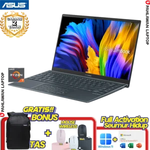 ASUS ZenBook UM425UAZ-OLED751 Ryzen 7 5700 RAM 16 GB SSD 512GB Grey GARANSI 2 Tahun
