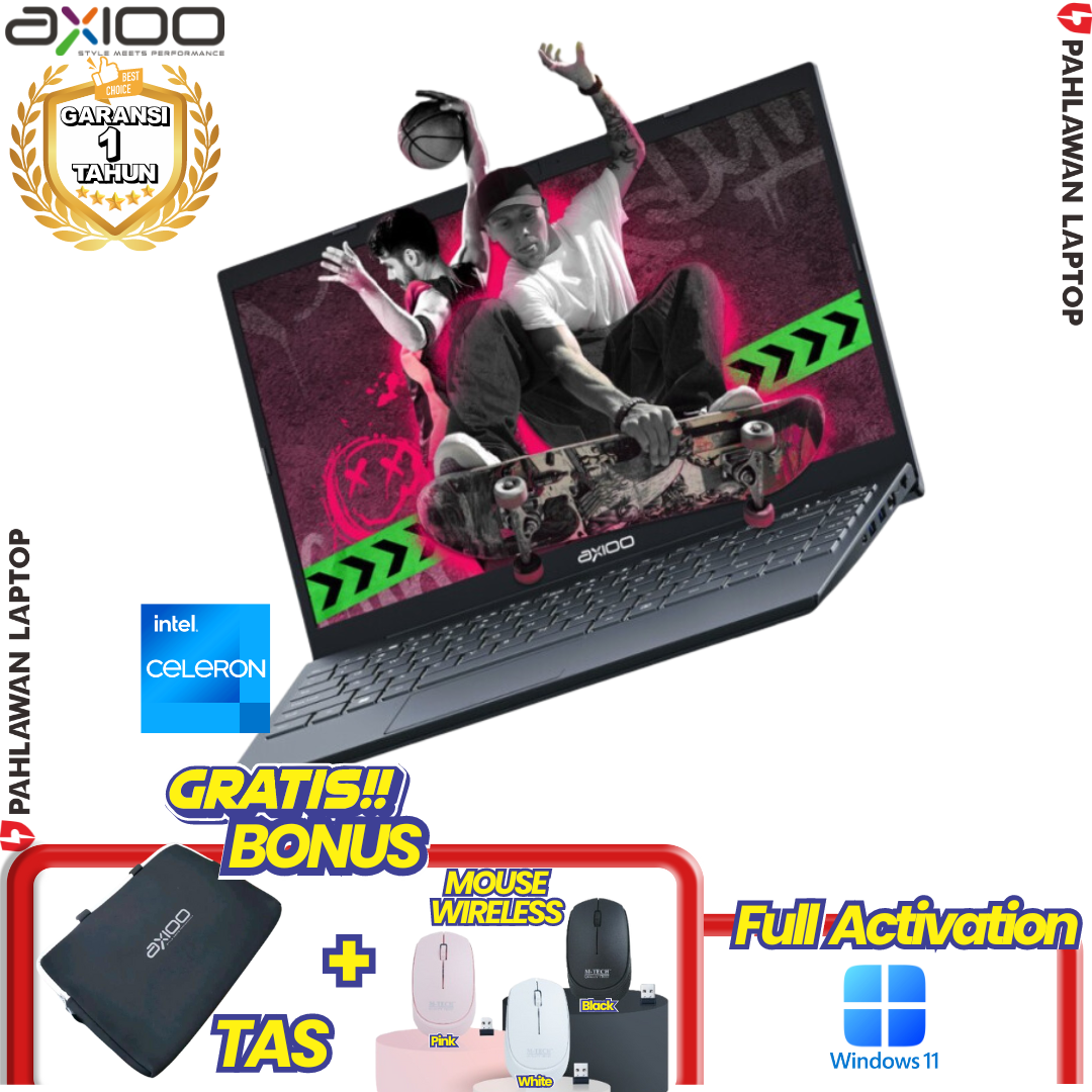 Laptop AXIOO Mybook Hype X Grey Celeron N4020 RAM 8 GB SSD 256 GB Windows 11 DOS