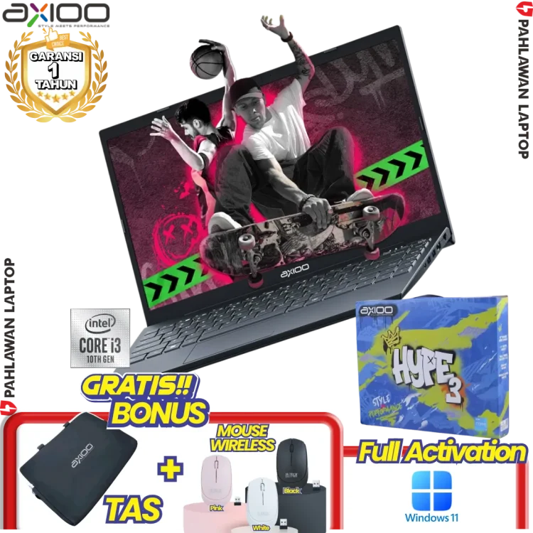 Laptop AXIOO Mybook Hype 3 Grey - Core i3 Gen 10th RAM 8GB SSD 256GB