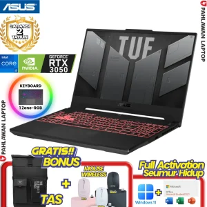 ASUS TUF FX507ZC4-I735B6G-O Core i7 12700H VGA NVIDIA RTX 3050 RAM 16 GB SSD 512 GB Jaeger Grey GARANSI 2 Tahun