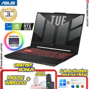 ASUS TUF GAMING FX607JU-I745J1M-O Core i7 13650HX VGA NVIDIA RTX 4050 RAM 16 GB SSD 512 GB Mecha Grey GARANSI 2 Tahun
