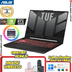 ASUS TUF GAMING TUF FA507NU-R545KLM-O Ryzen 5 7535HS VGA NVIDIA RTX 4050 RAM 16 GB SSD 512 GB Mecha Grey GARANSI 2 Tahun