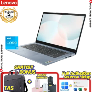 Laptop LENOVO IdeaPad Slim 3 CXID Core i3 1215U RAM 8GB SSD 256 GB Misty Blue GARANSI 2 Tahun