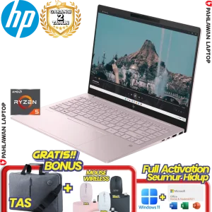 Laptop HP Pavilion Plus 14-EY0018AU Ryzen 5 7540U RAM 16 GB SSD 512 GB Pink GARANSI 2 Tahun