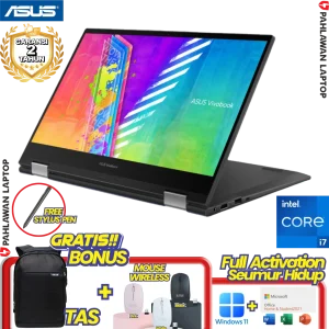 ASUS VivoBook S 14 Flip TP3402VA-OLEDS751 TouchScreen Core i7 13700H RAM 16 GB SSD 512GB Quiet Blue GARANSI 2 Tahun