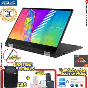 ASUS VivoBook S 14 Flip TN3402YA-VIPS553 TouchScreen Ryzen 5 7530 RAM 16 GB SSD 512GB Quiet Blue GARANSI 2 Tahun