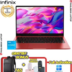 Laptop INFINIX InBook X2 Red - Core i3 1115G4 RAM 8GB SSD 256GB LCD 100% sRGB