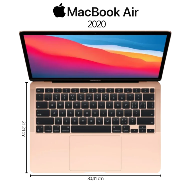 Apple MacBook Air 13 2020 Chip M1 RAM 8 GB SSD 256 GB Rose Gold - Gambar 3