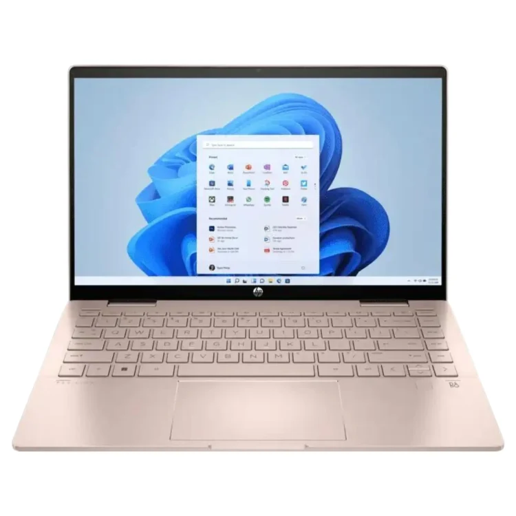 Laptop HP Pavilion X360-EK1068TU Core i7-1355U RAM 16 GB SSD 512 GB Rose Gold Flip TouchScreen - Gambar 2