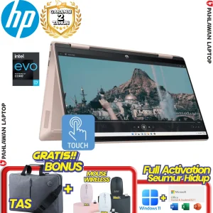 Laptop HP Pavilion X360-EK1068TU Core i7-1355U RAM 16 GB SSD 512 GB Rose Gold Flip TouchScreen