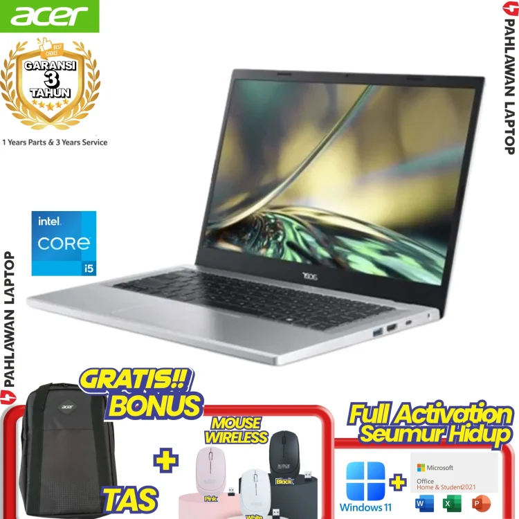 Laptop ACER ASPIRE LITE 14-59YA Core i5-1235U RAM 8 GB SSD 512 GB 14 inch WUXGA Silver