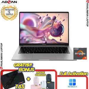 Laptop ADVAN AI GEN 4 Grey - Ryzen 7 8845HS RAM 16 GB DDR5 SSD 512 GB GARANSI 1 Tahun