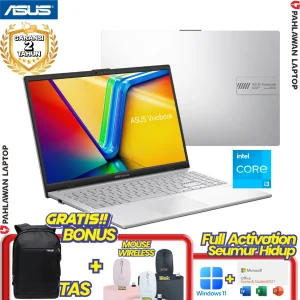 ASUS VivoBook Go 14 E1404GA-FHD353 Core i3 N305 RAM 8 GB SSD 512 GB Silver GARANSI 2 Tahun