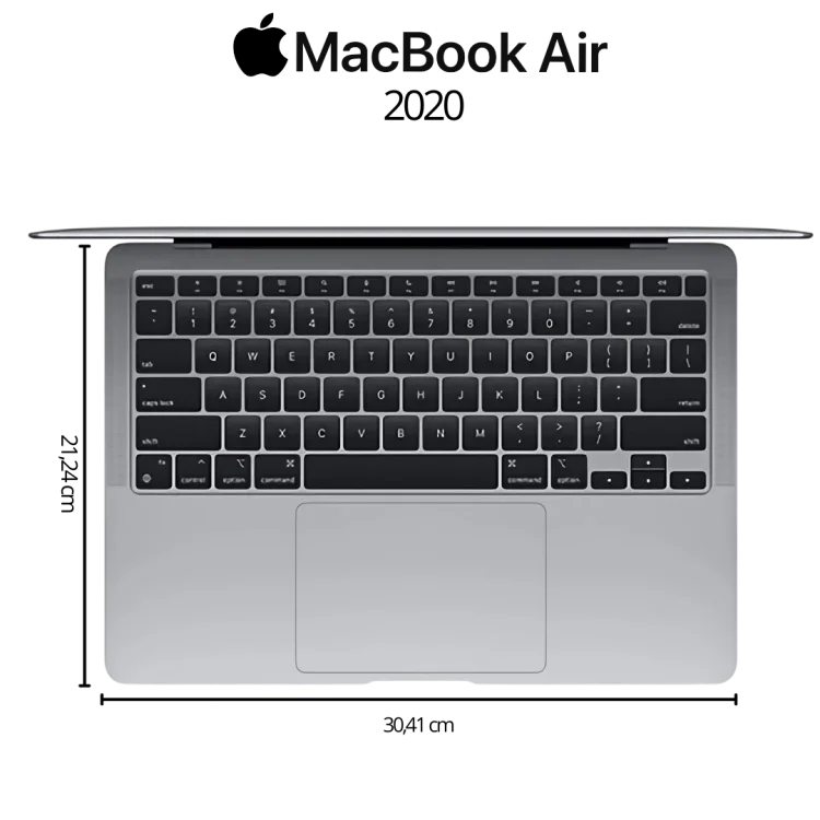 Apple MacBook Air 13 2020 Chip M1 RAM 8 GB SSD 256 GB Space Grey - Gambar 2