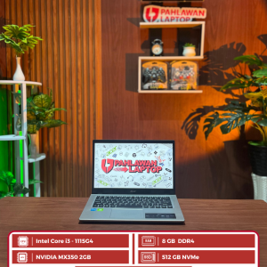Laptop Acer Aspire 5 - A514-54G Intel Core i3-1115G4/Ram 8GB/SSD 512GB/NVIDIA MX350 2GB/Layar 14″ Warna Silver