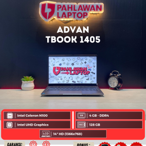 Laptop Advan TBook 1405 Intel Celeron N100/Ram 4GB/Storage 128GB/Layar 14"