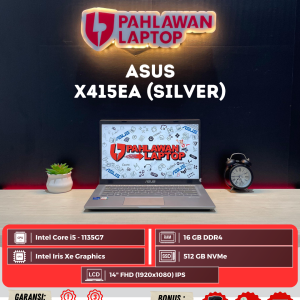 Laptop ASUS X415EA Intel Core i5-11th gen/Ram 16GB/SSD 512GB/Layar 14" SILVER