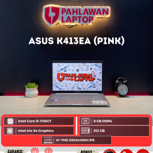 Laptop Asus K413EA Intel Core i5-1135G7/Ram 8GB/SSD 512GB/Intel Iris Xe/Layar 14" (Pink/Terracota)