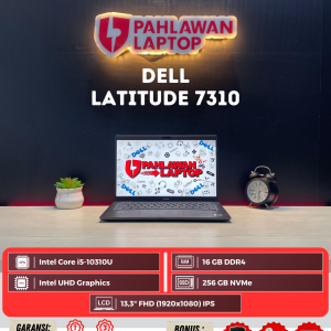 Laptop Dell Latitude 7310 Intel Core i5-10th gen/Ram 16GB/SSD 256GB NVMe/Layar 13,3"