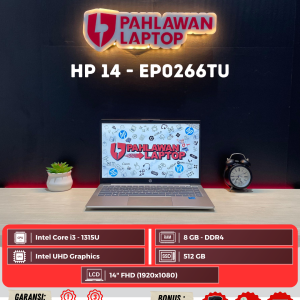 Laptop HP 14-EP0266TU Intel Core i3-13th gen/Ram 8GB/SSD 512GB/Layar 14" SILver