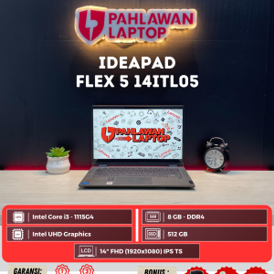 Laptop Lenovo IdeaPad Flex 5 14ITL05 Intel Core i3-11th gen/Ram 8GB/SSD 512GB/Layar 14" FHD IPS TouchScreen Flip