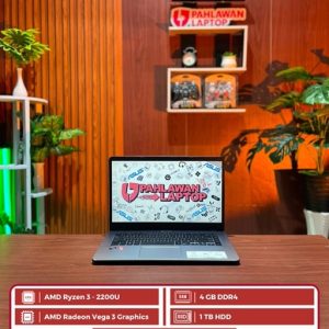 Asus VivoBook X505Z AMD Ryzen 3-2200U/Ram 4GB/HDD 1TB/Layar 15"