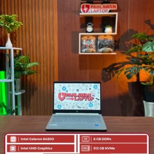 HP 14S - DQ3109TU Intel Celeron N4500/Ram 8GB/SSD 512GB/Layar 14"