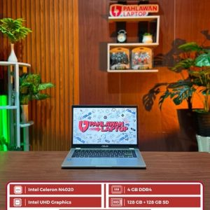 Asus E410MA Intel Celero N4020/Ram 4GB/SSD 128+128SD/Layar 14" (Silver)
