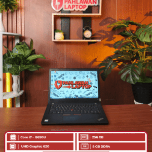 ThinkPad T480  Core i7 -  8650U/ RAM  8 GB/ SSD 256 GB/ Ukuran Layar 14"